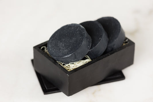 Tea Tree & Bamboo Activated Charcoal Soap & Marble Box